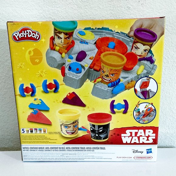NEW IN BOX Play Doh Star Wars Can Heads Millenium Falcon Skywalker Darth Vader - Picture 2 of 8